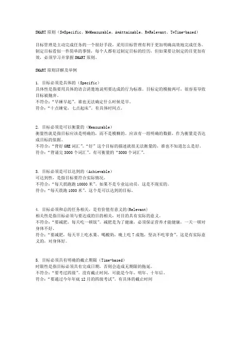 SMART原则