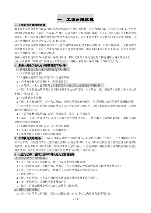 工伤社保办理流程