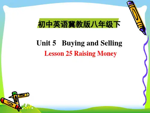 冀教版八年级英语下册Unit5 Buying and Selling Lesson25优质课课件