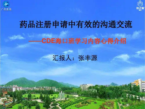 CDE沟通交流