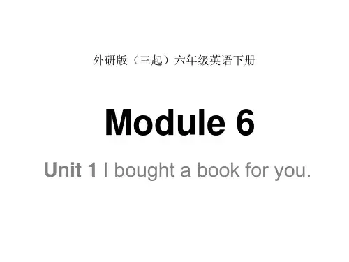 六年级下册英语课件-M6U1 I bought a book for you  _外研版(三起) (