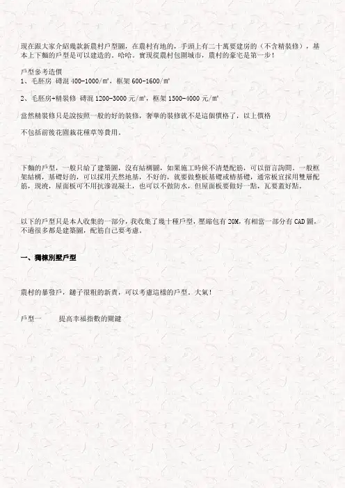 30万元以内乡村小别墅效果图、设计图