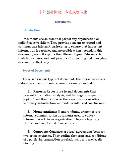 documents