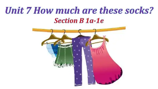 人教版七年级英语上Unit 7 How much are these socks_Section B 1a-1e(共14张PPT)