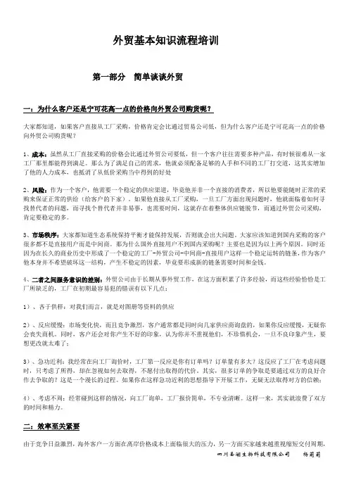 外贸基本知识和操作流程