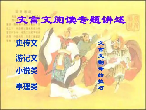 高考复习文言文阅读专题讲述ppt