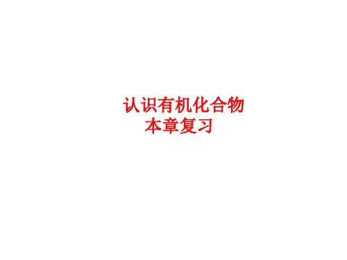 认识有机化合物章末复习课件