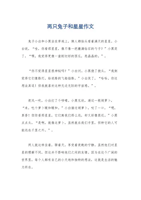 两只兔子和星星作文