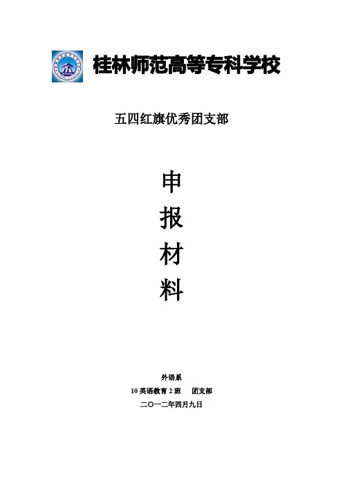 五四红旗优秀团支部申报材料