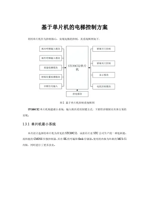 基于单片机的电梯控制方案