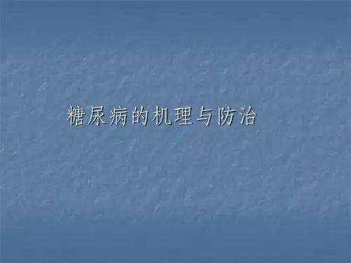 糖尿病的机理ppt课件