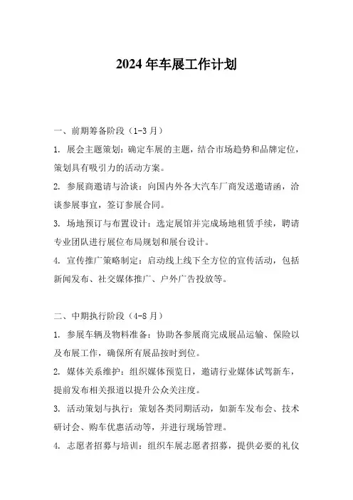 2024年车展工作计划
