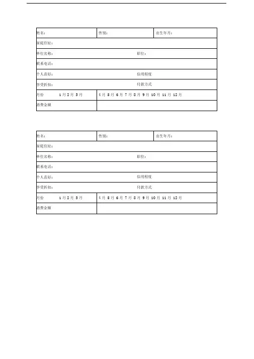 酒店管理：客房客源统计表酒店管理：