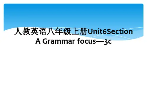 人教英语八年级上册Unit6Section A Grammar focus—3c