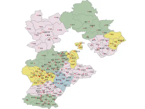 河北省地图-县级(可编辑颜色)