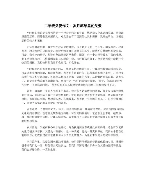 二年级父爱作文：岁月流年里的父爱