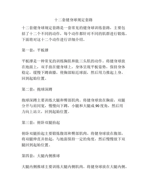 十二套健身球规定套路