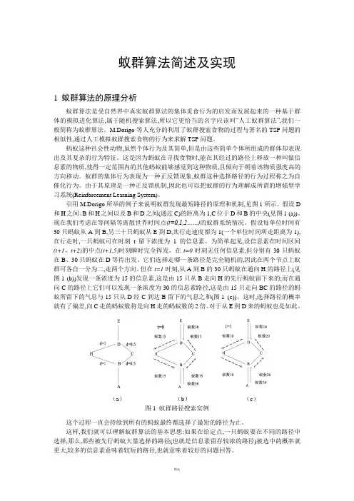 蚁群算法简述及实现