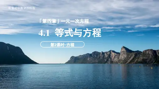 七年级上册数学苏科版4.1.2方程 课件