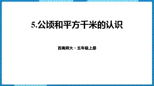 西师大版五年级数学上册 (公顷和平方千米的认识)多边形面积的计算课件