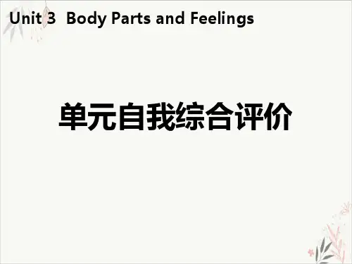 单元自我综合评价Body Parts and Feelings 精品PPT课件