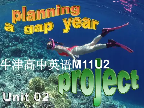 牛津高中英语M11U2 Project Mind the gap