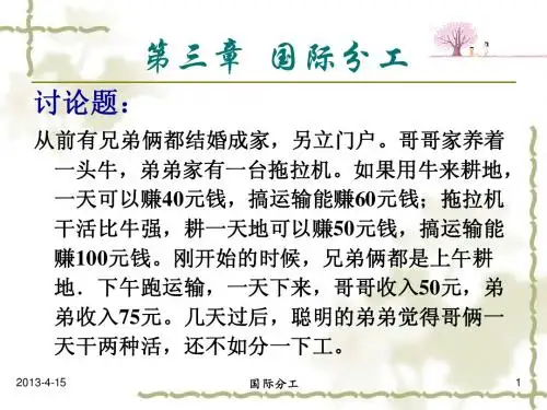 第3章 国际分工