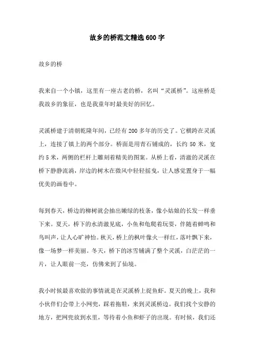 故乡的桥范文精选600字