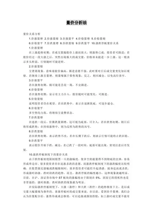 量价分析法