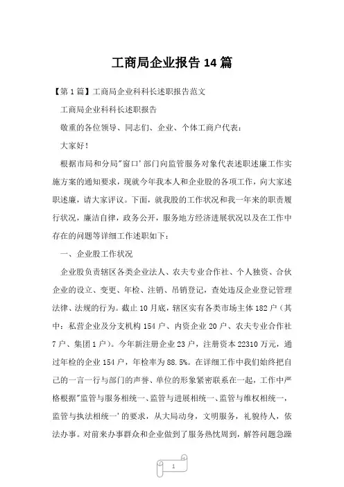 2023年工商局企业报告
