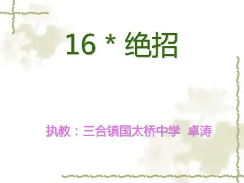 16《绝招》课件