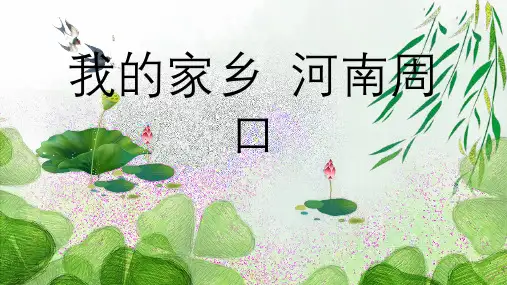 我的家乡河南周口 (演讲稿)