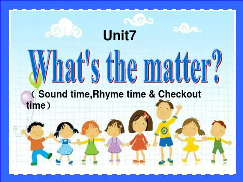 四年级下英语公开课课件-Unit7 What's the matter？(第3课时) ｜译林版