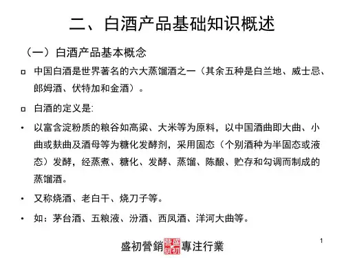 白酒行业基础知识(二)ppt课件