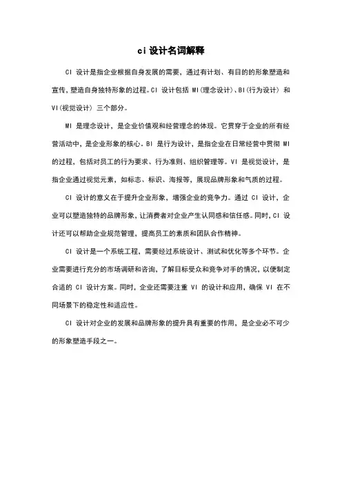 ci设计名词解释