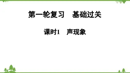 中考物理第1轮复习  课时1 声现象课件
