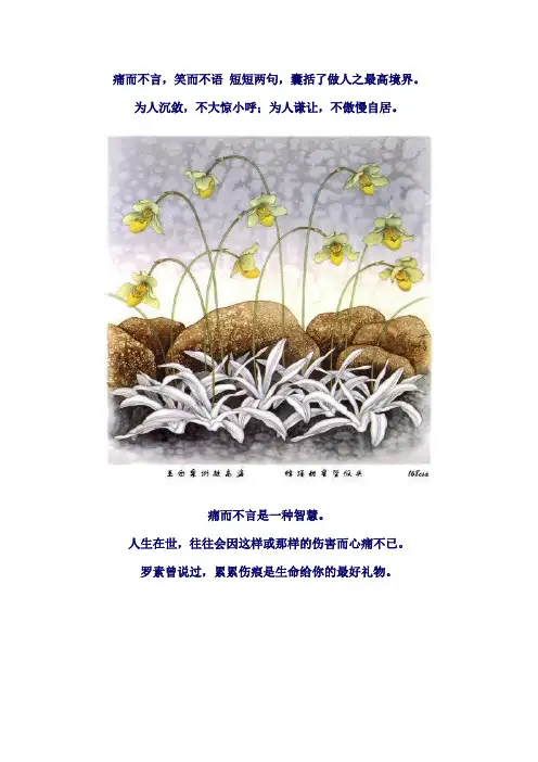 痛而不言,笑而不语