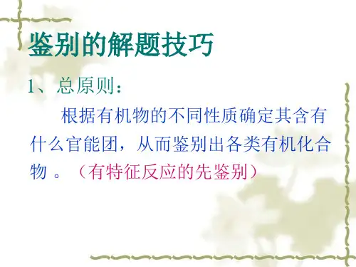 有机化合物鉴别分离ppt课件