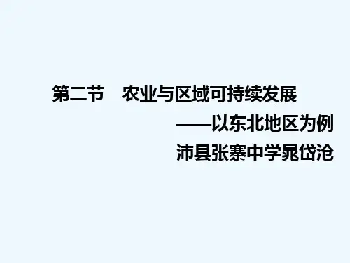 鲁教版高中地理必修三第四单元第2节《 农业与区域可持续发展—以东北地区为例 》课件(共75张PPT)