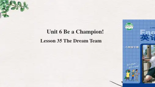 八年级英语下册 Unit 6 Be a Champion Lesson 35 The Dream Team课件 冀教版
