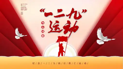 勿忘历史纪念一二九运动PPT课件