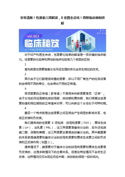 非常清晰！性激素六项解读，5张图全总结！再附临床病例讲解