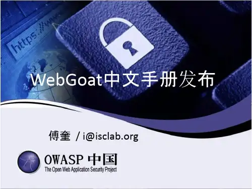 8+WebGoat中文手册介绍