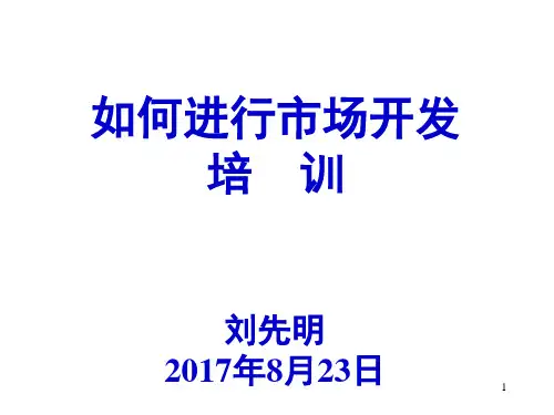 如何进行市场开发PPT学习课件