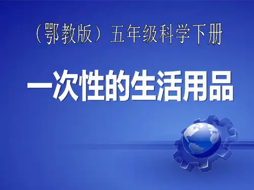 21一次性的生活用品.pptx