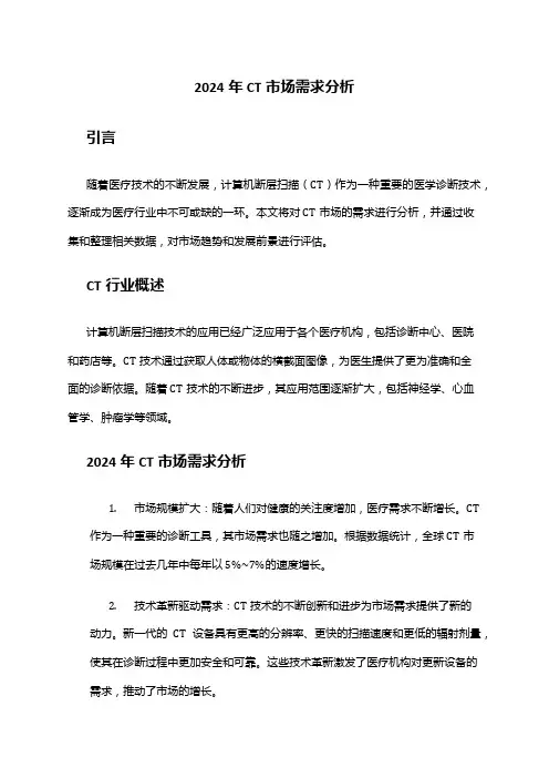 2024年CT市场需求分析