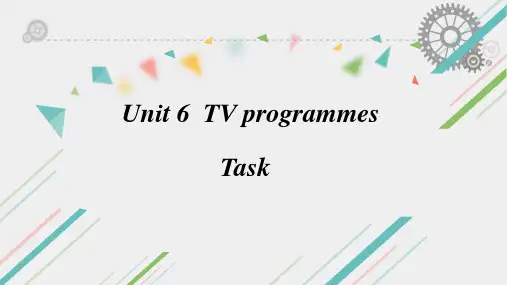 英语优秀课件牛津译林版九年级英语上册Unit 6 TV Programmes Task 课件 (共18张PPT)