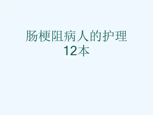 肠梗阻病人的护理12本[可修改版ppt]