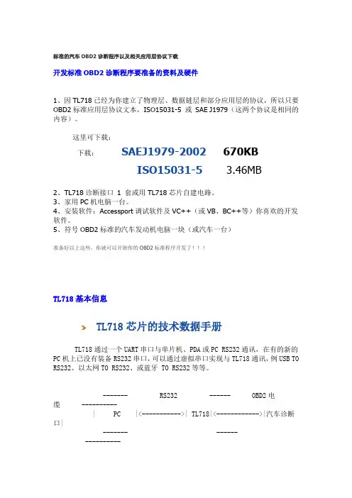 标准的OBD2诊断程序+相关应用层协议