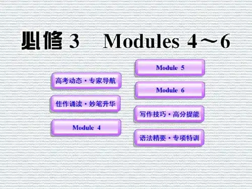 2012版高中英语全程复习方略配套课件Modules4-6(外研版必修3)